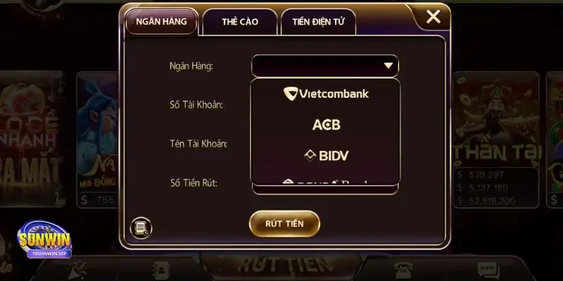 Cách rút tiền tại Sunwin Cách rút tiền tại Sunwin